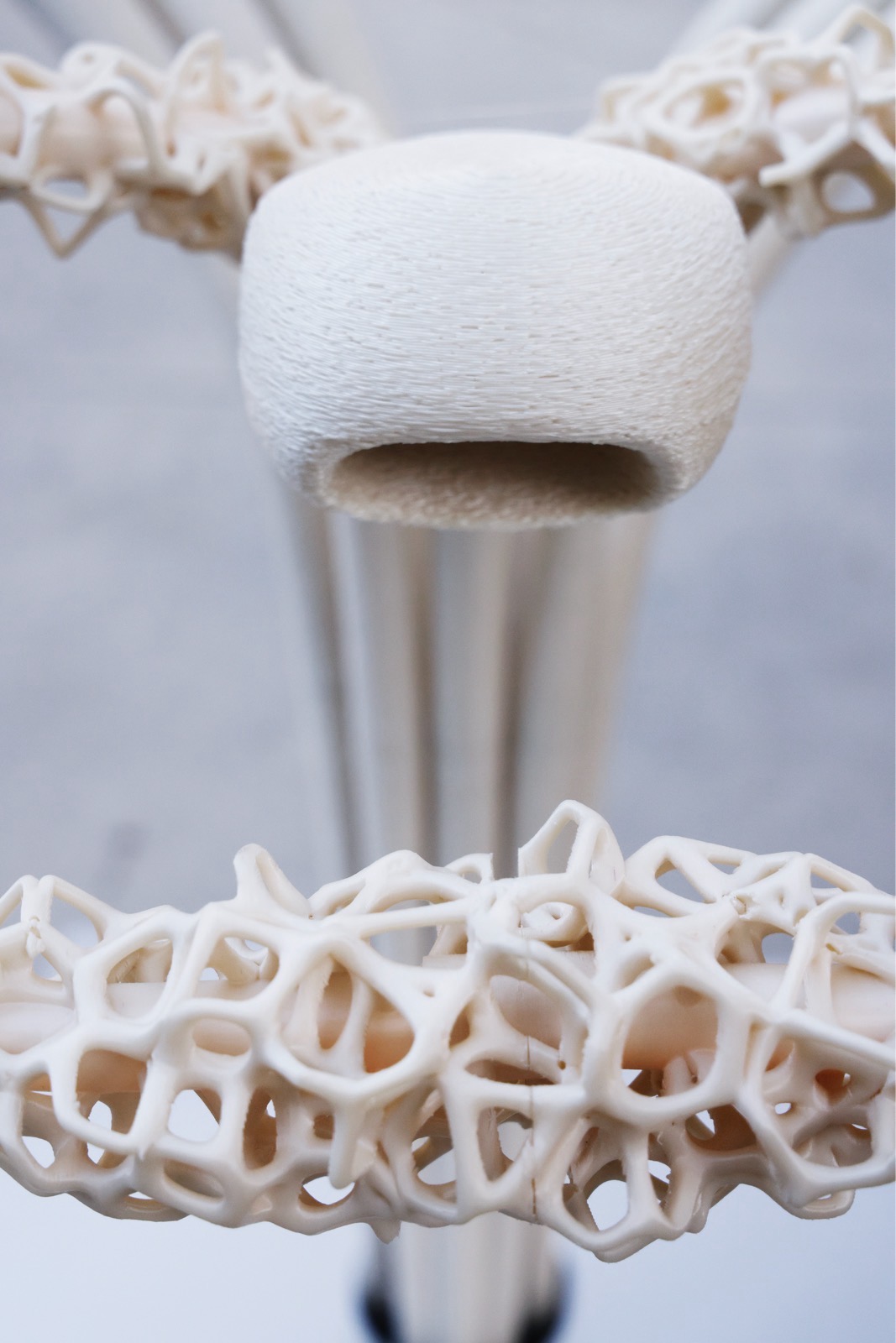 © Steve Benisty Closeup of the organic and porous surface of the sculpture.