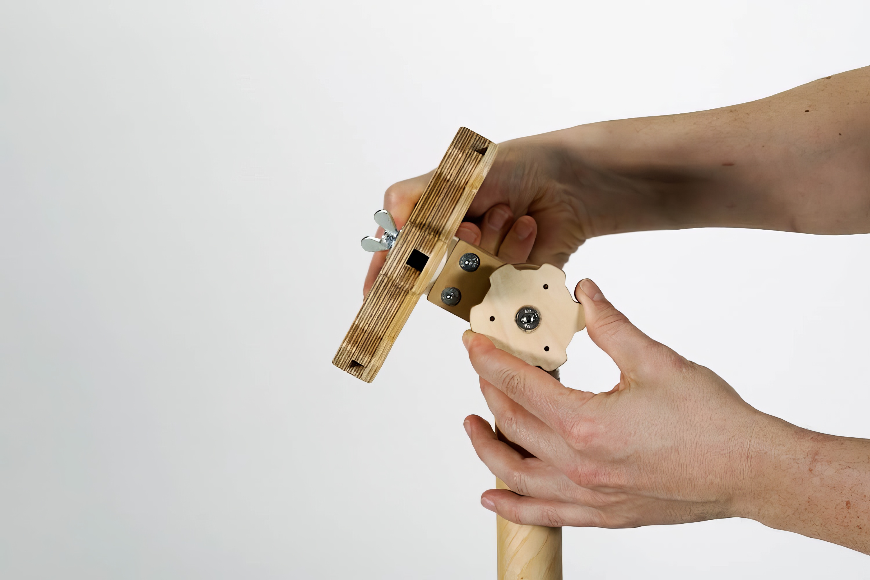 details of a wooden stand